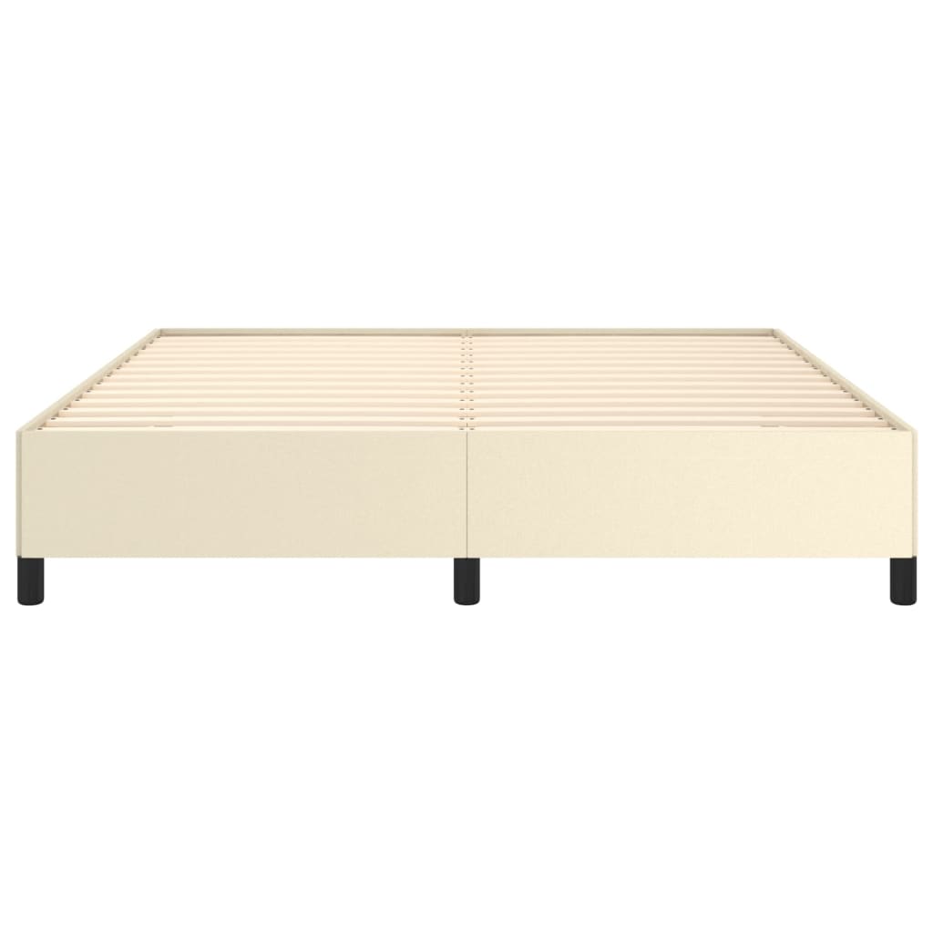 Bettgestell Creme 160x200 cm Kunstleder