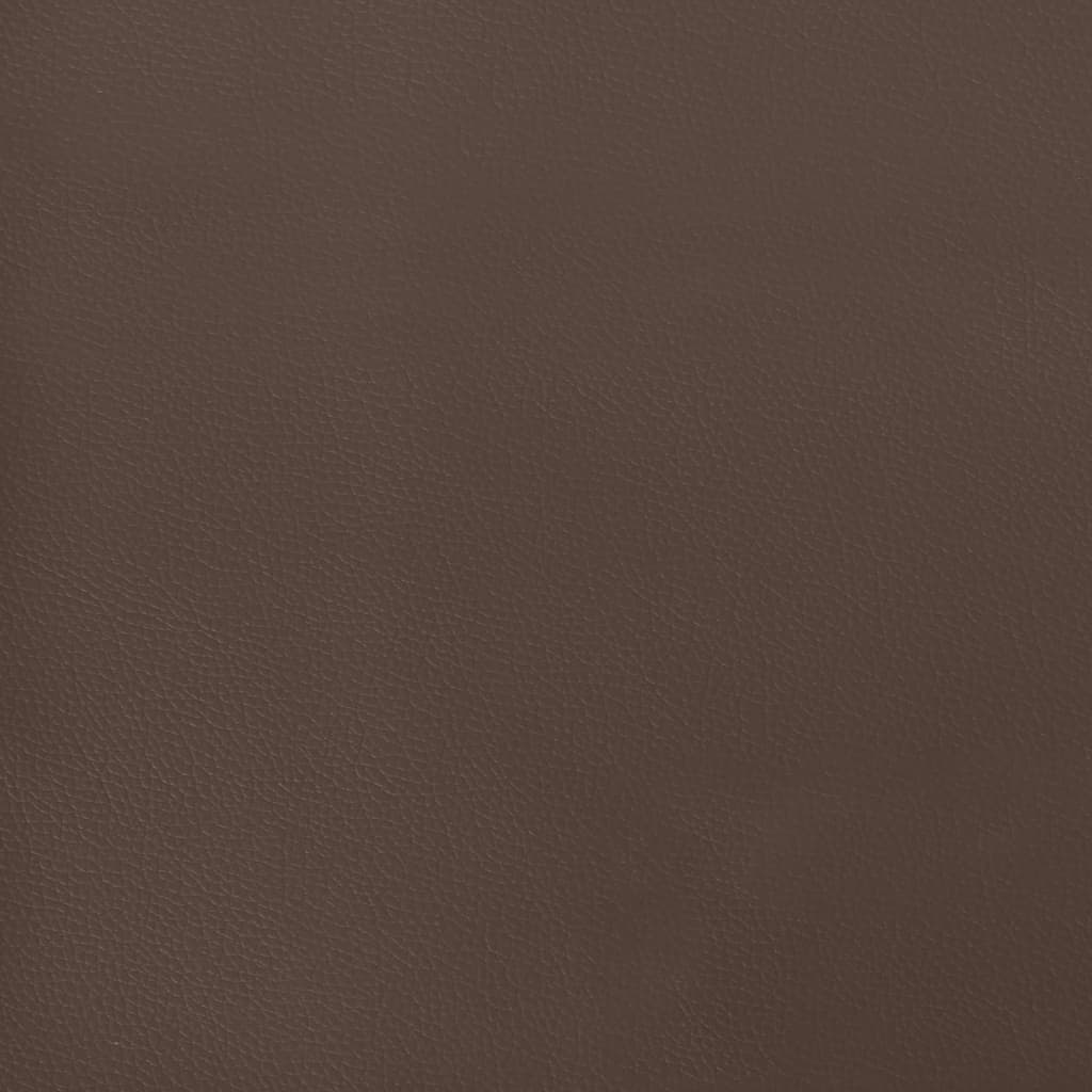 Bettgestell mit Kopfteil Braun 200x200 cm Kunstleder