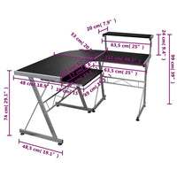 Thumbnail for Eck-Computertisch Schwarz 132x112x99 cm Holzwerkstoff