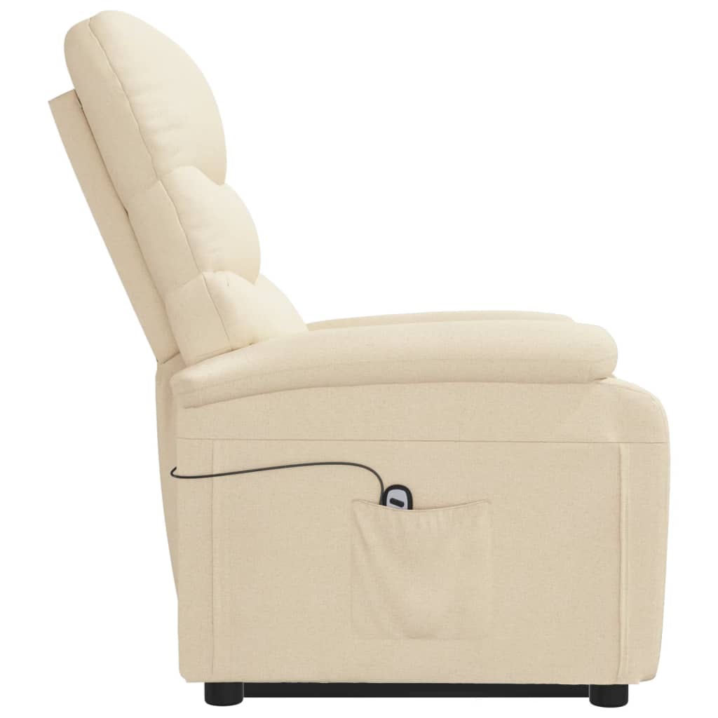 Relaxsessel mit Aufstehhilfe Creme Stoff