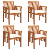 Thumbnail for Garten-Essstühle mit Kissen 4 Stk. Massivholz Akazie