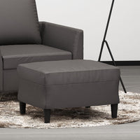 Thumbnail for Fußhocker Grau 60x50x41 cm Kunstleder