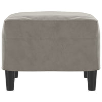 Thumbnail for Fußhocker Hellgrau 60x50x41 cm Samt