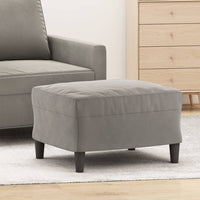 Thumbnail for Fußhocker Hellgrau 60x50x41 cm Samt