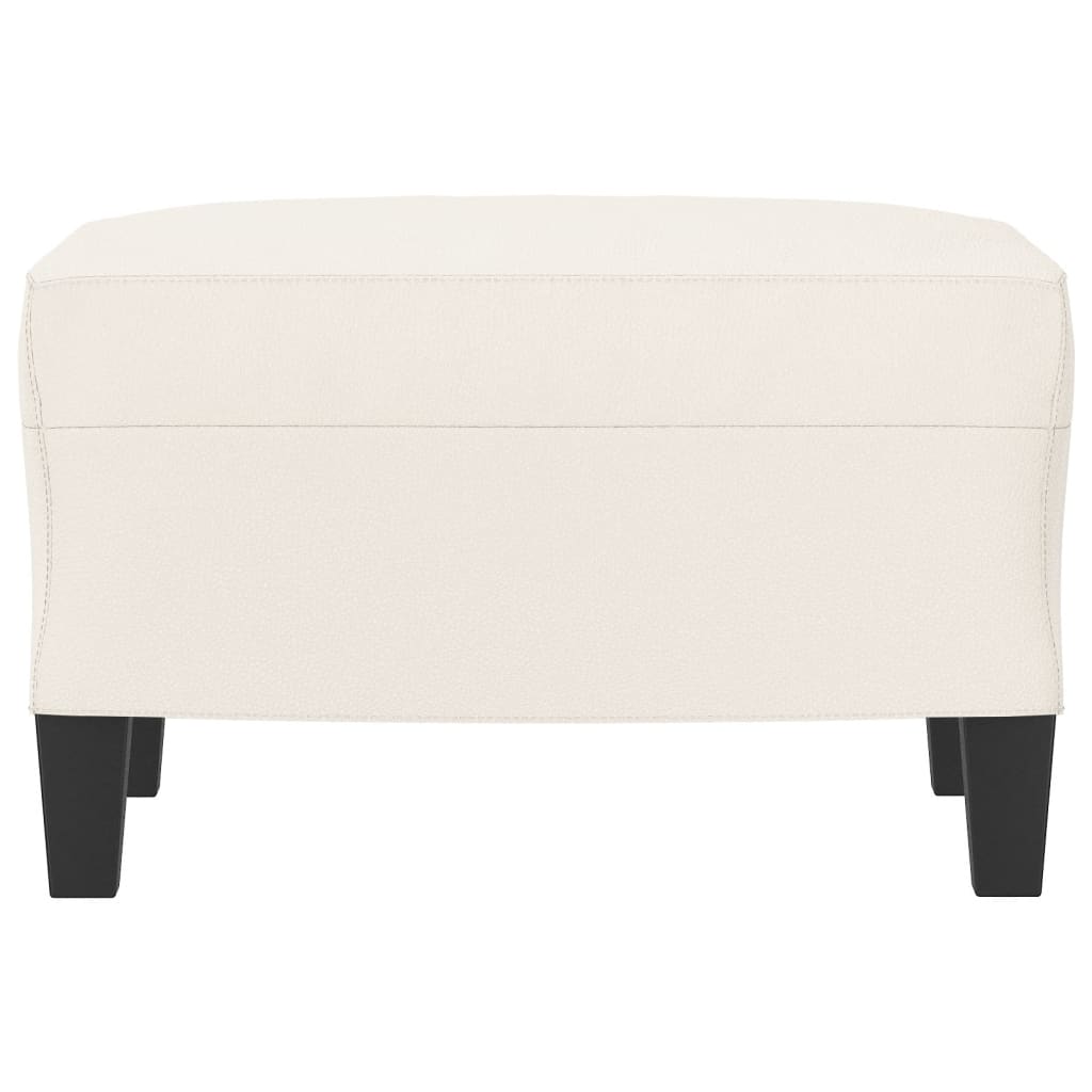 Fußhocker Creme 60x50x41 cm Kunstleder