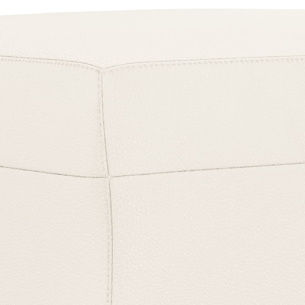 Fußhocker Creme 60x50x41 cm Kunstleder