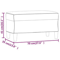 Thumbnail for Sitzbank Braun 70x35x41 cm Samt