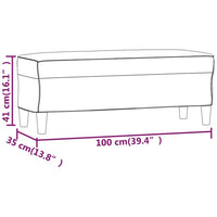 Thumbnail for Sitzbank Weinrot 100x35x41 cm Kunstleder