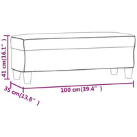 Thumbnail for Sitzbank Braun 100x35x41 cm Kunstleder