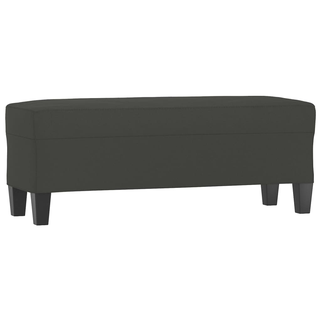 Sitzbank Dunkelgrau 100x35x41 cm Mikrofasergewebe
