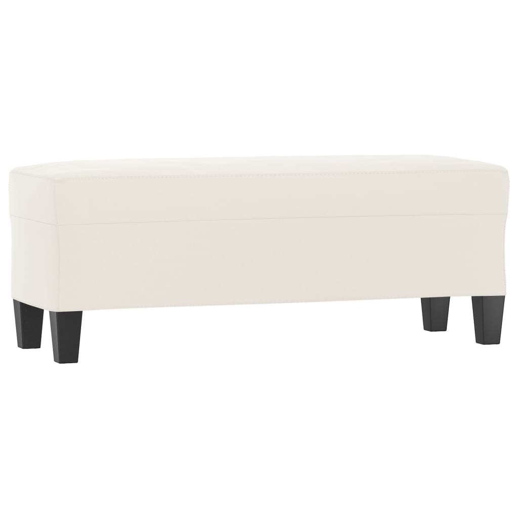 Sitzbank Beige 100x35x41 cm Mikrofasergewebe