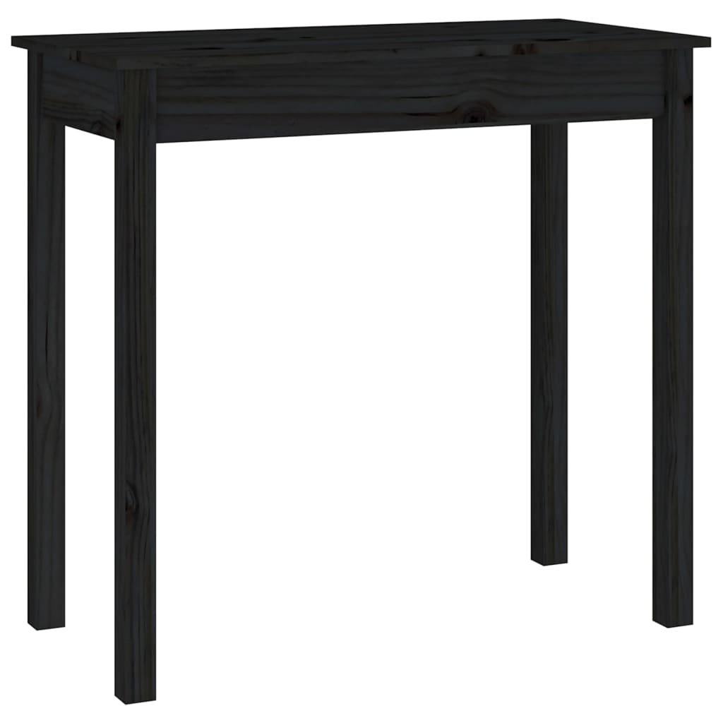 Konsolentisch Schwarz 80x40x75 cm Massivholz Kiefer