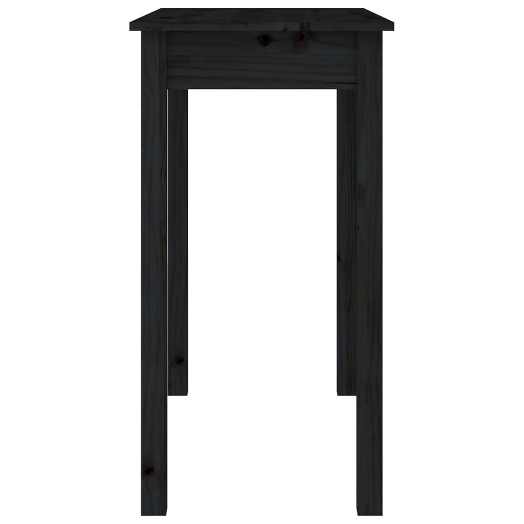 Konsolentisch Schwarz 80x40x75 cm Massivholz Kiefer