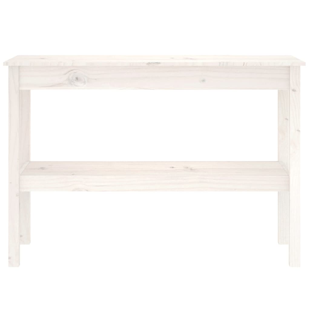 Konsolentisch Weiß 110x40x75 cm Massivholz Kiefer