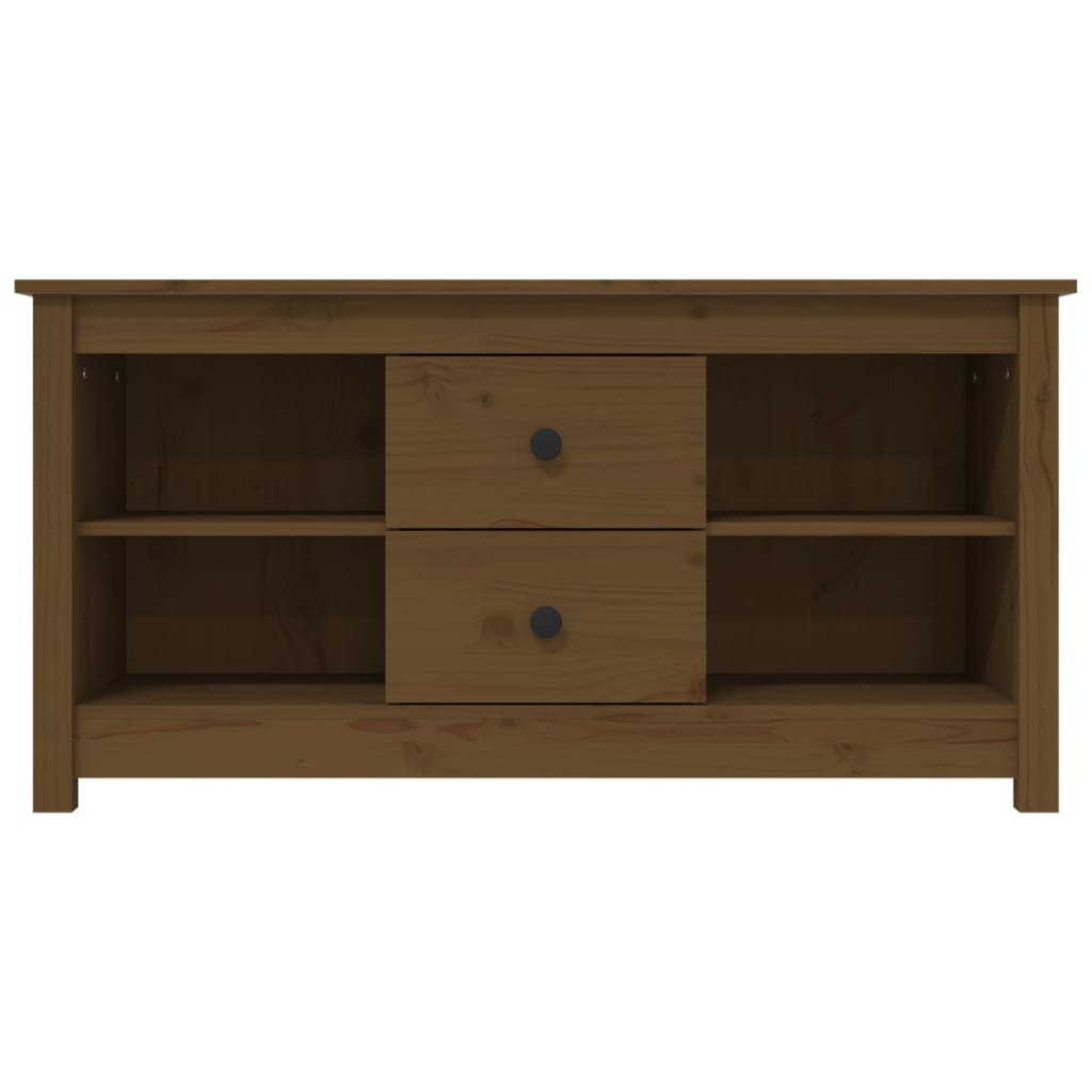 TV-Schrank Honigbraun 103x36,5x52 cm Massivholz Kiefer