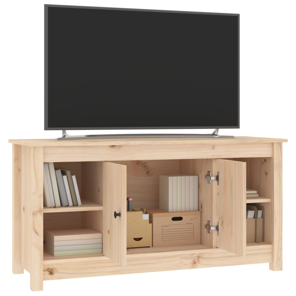 TV-Schrank 103x36,5x52 cm Massivholz Kiefer