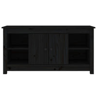 Thumbnail for TV-Schrank Schwarz 103x36,5x52 cm Massivholz Kiefer