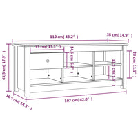 Thumbnail for Schuhschrank 110x38x45,5 cm Massivholz Kiefer