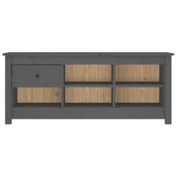 Thumbnail for Schuhschrank Grau 110x38x45,5 cm Massivholz Kiefer