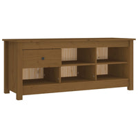 Thumbnail for Schuhschrank Honigbraun 110x38x45,5 cm Massivholz Kiefer
