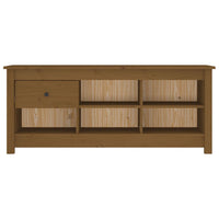 Thumbnail for Schuhschrank Honigbraun 110x38x45,5 cm Massivholz Kiefer
