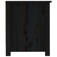 Thumbnail for Schuhschrank Schwarz 110x38x45,5 cm Massivholz Kiefer