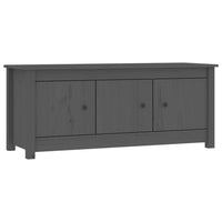 Thumbnail for Schuhschrank Grau 110x38x45,5 cm Massivholz Kiefer
