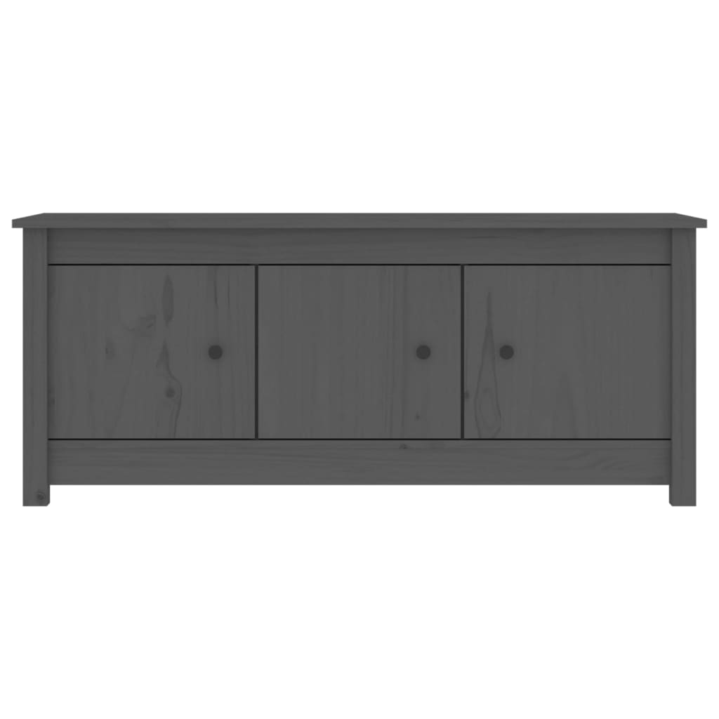 Schuhschrank Grau 110x38x45,5 cm Massivholz Kiefer