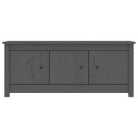 Thumbnail for Schuhschrank Grau 110x38x45,5 cm Massivholz Kiefer