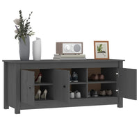 Thumbnail for Schuhschrank Grau 110x38x45,5 cm Massivholz Kiefer