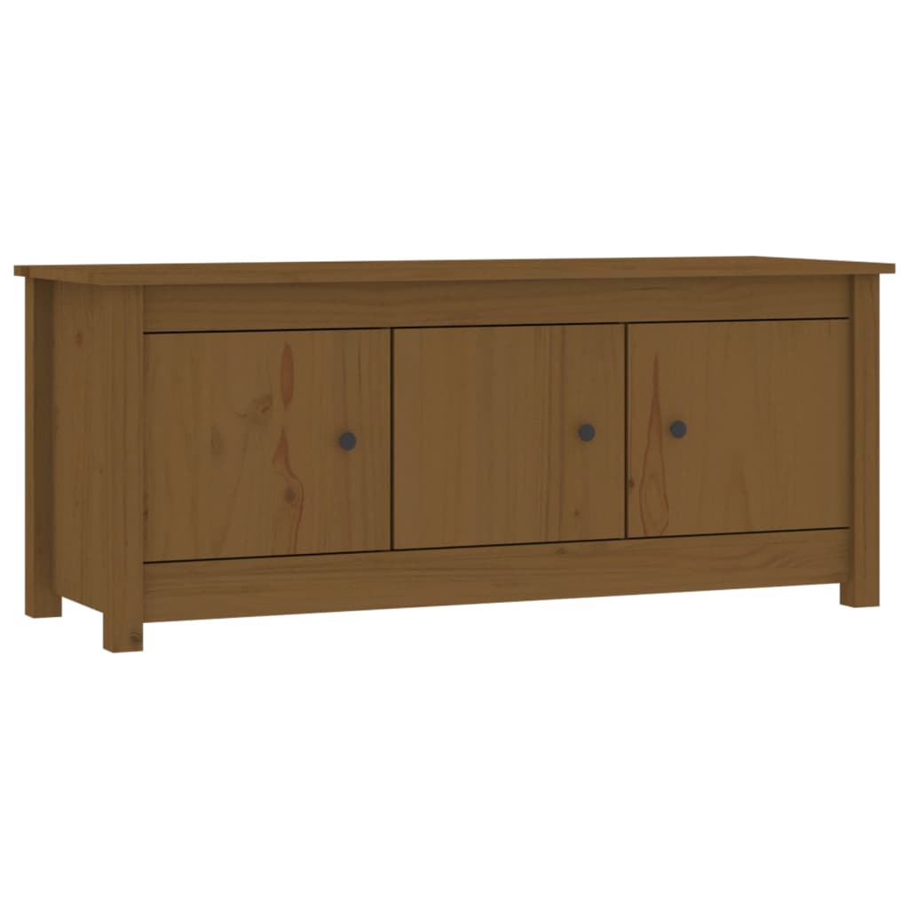 Schuhschrank Honigbraun 110x38x45,5 cm Massivholz Kiefer