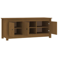 Thumbnail for Schuhschrank Honigbraun 110x38x45,5 cm Massivholz Kiefer