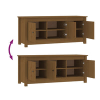 Thumbnail for Schuhschrank Honigbraun 110x38x45,5 cm Massivholz Kiefer