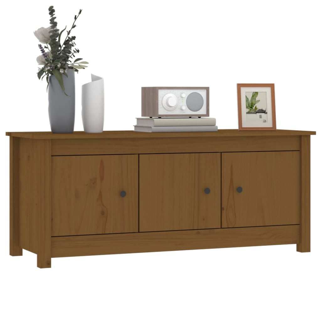 Schuhschrank Honigbraun 110x38x45,5 cm Massivholz Kiefer