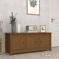 Thumbnail for Schuhschrank Honigbraun 110x38x45,5 cm Massivholz Kiefer