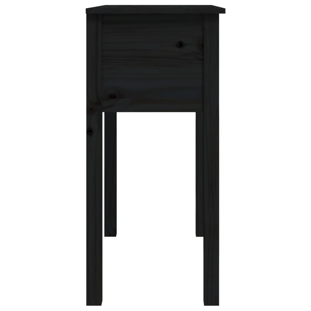 Konsolentisch Schwarz 70x35x75 cm Massivholz Kiefer