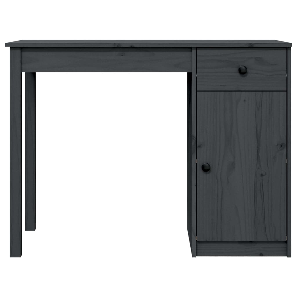 Schreibtisch Grau 100x50x75 cm Massivholz Kiefer