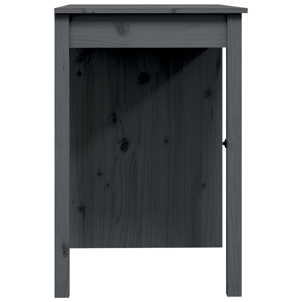 Schreibtisch Grau 100x50x75 cm Massivholz Kiefer