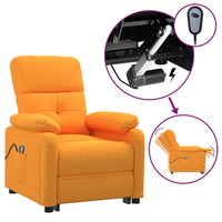 Thumbnail for Massagesessel Elektrisch Dunkelgelb Stoff