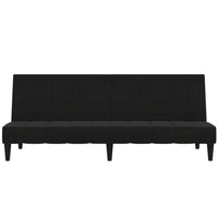 Thumbnail for Schlafsofa 2-Sitzer mit Hocker Schwarz Mikrofasergewebe