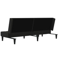 Thumbnail for Schlafsofa 2-Sitzer mit Hocker Schwarz Mikrofasergewebe