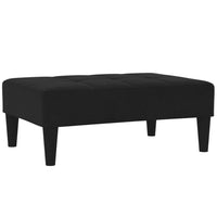 Thumbnail for Schlafsofa 2-Sitzer mit Hocker Schwarz Mikrofasergewebe