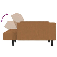 Thumbnail for Schlafsofa 2-Sitzer mit Hocker Taupe Mikrofasergewebe