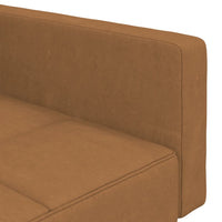 Thumbnail for Schlafsofa 2-Sitzer mit Hocker Taupe Mikrofasergewebe
