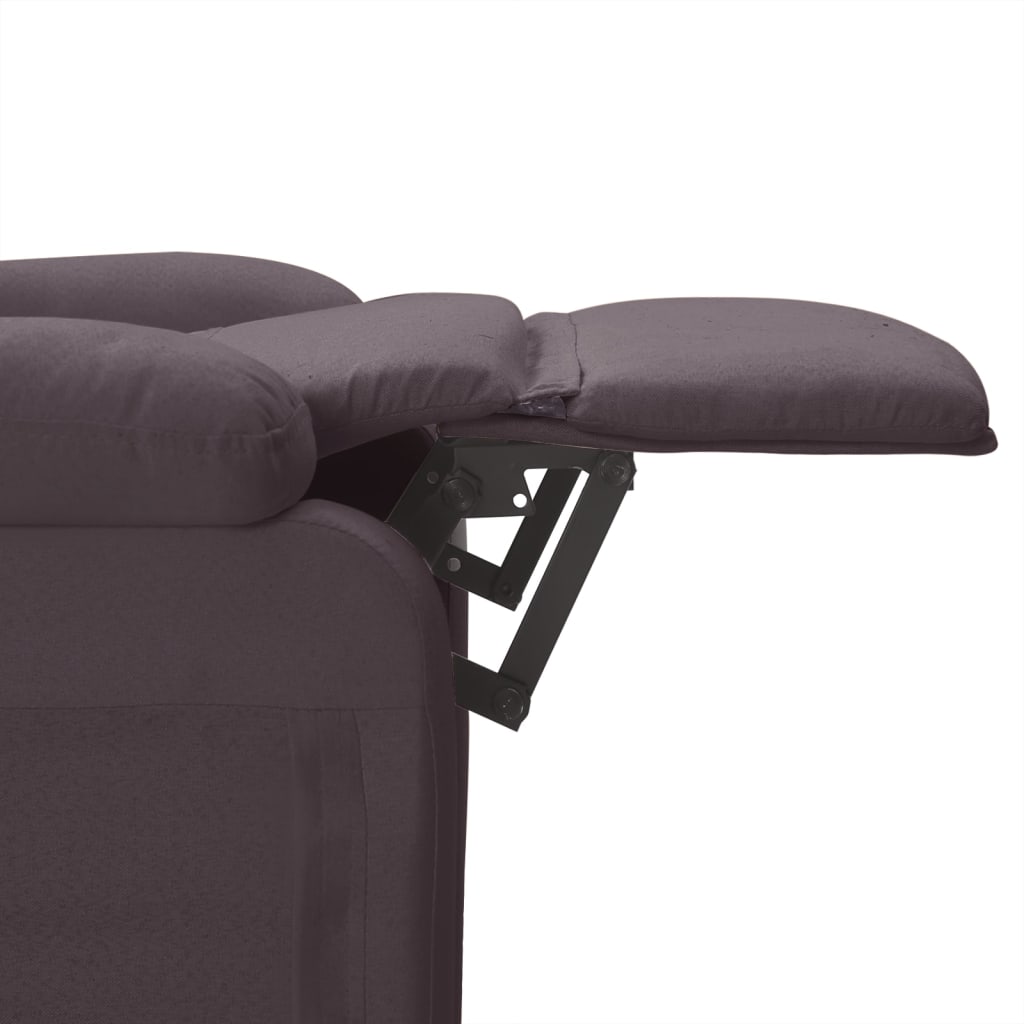 Massagesessel mit Aufstehhilfe Dunkelbraun Stoff
