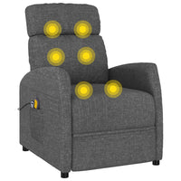 Thumbnail for Massagesessel mit Aufstehhilfe Dunkelgrau Stoff