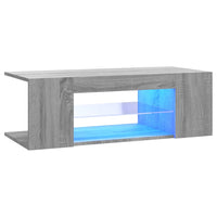 Thumbnail for TV-Schrank mit LED-Leuchten Grau Sonoma 90x39x30 cm