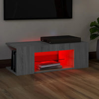Thumbnail for TV-Schrank mit LED-Leuchten Grau Sonoma 90x39x30 cm