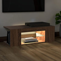Thumbnail for TV-Schrank mit LED-Leuchten Braun Eichen-Optik 90x39x30 cm