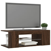 Thumbnail for TV-Schrank mit LED-Leuchten Braun Eichen-Optik 90x39x30 cm